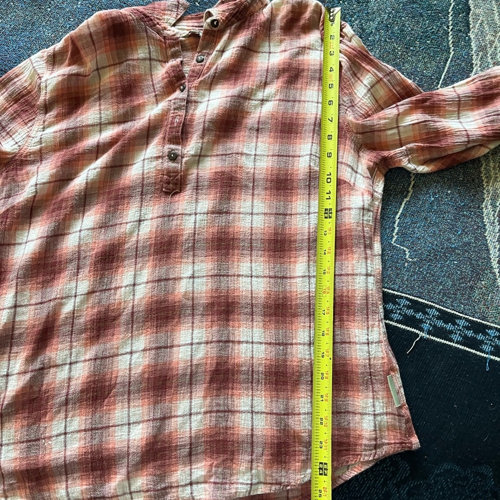 Royal Robbins Red and White Plaid Casual Button Down Shirt SZ L Streetwear Relax - Picture 11 of 14